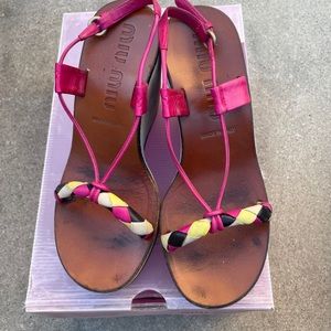 Miu Miu Wedge Sandals Size 6